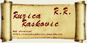 Ružica Rašković vizit kartica